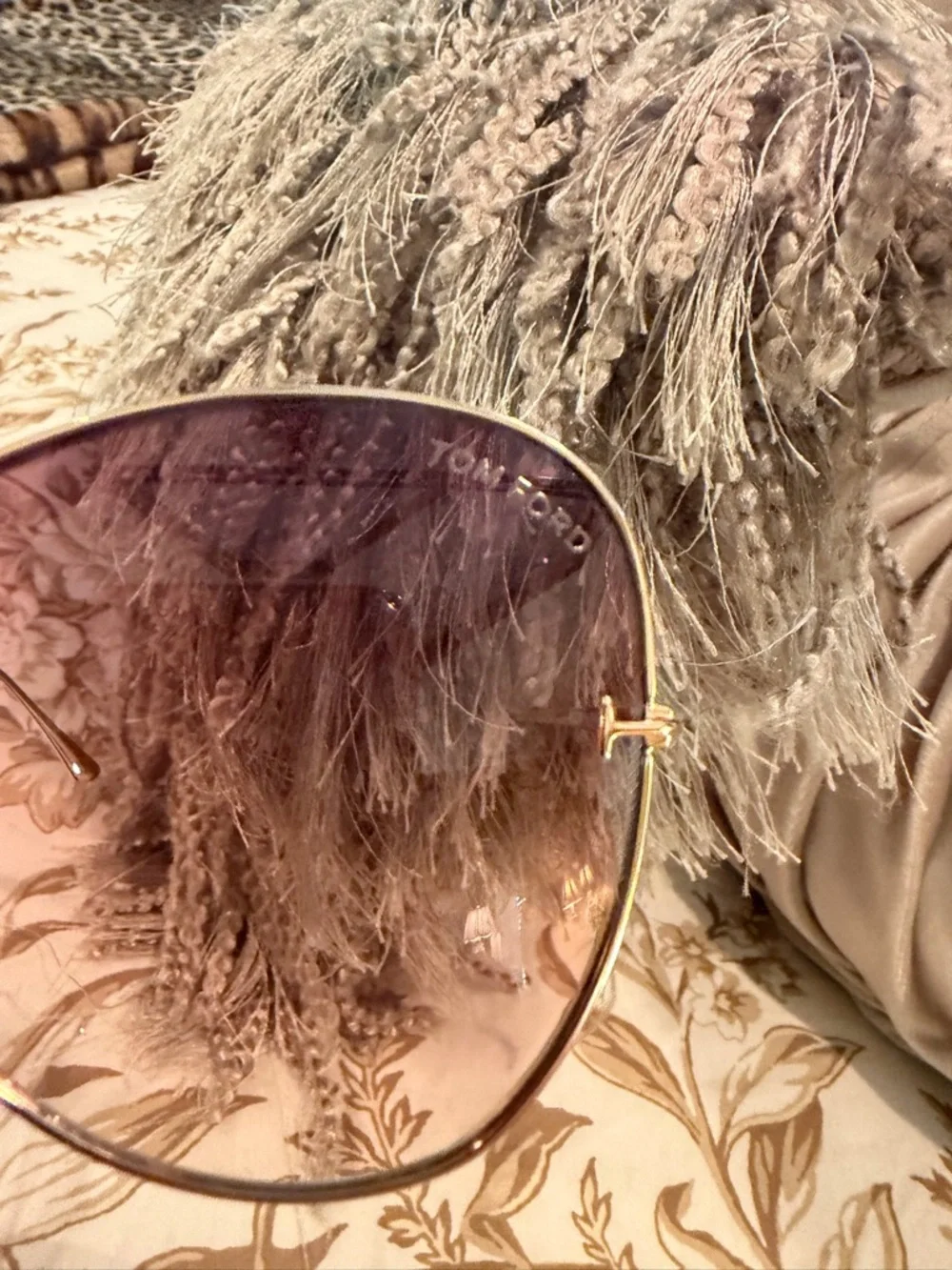 Tom Ford Women's Butterfly Sunglasses - Gold Frame with Brown Gradient Lenses